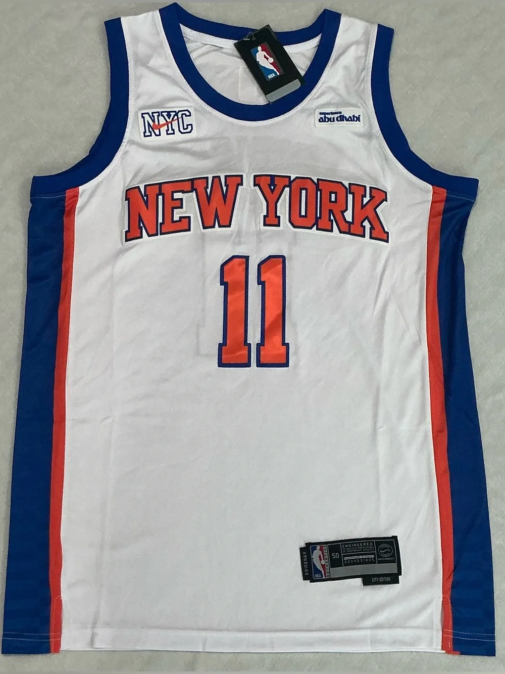 NWT New York Knicks Brunson # 11 Swingman City Edition Nike Jersey Size 50/L